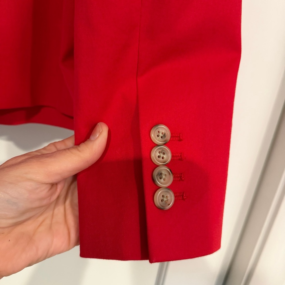 J. Crew Red Single-Button Tailored Blazer - Picture 4 of 7